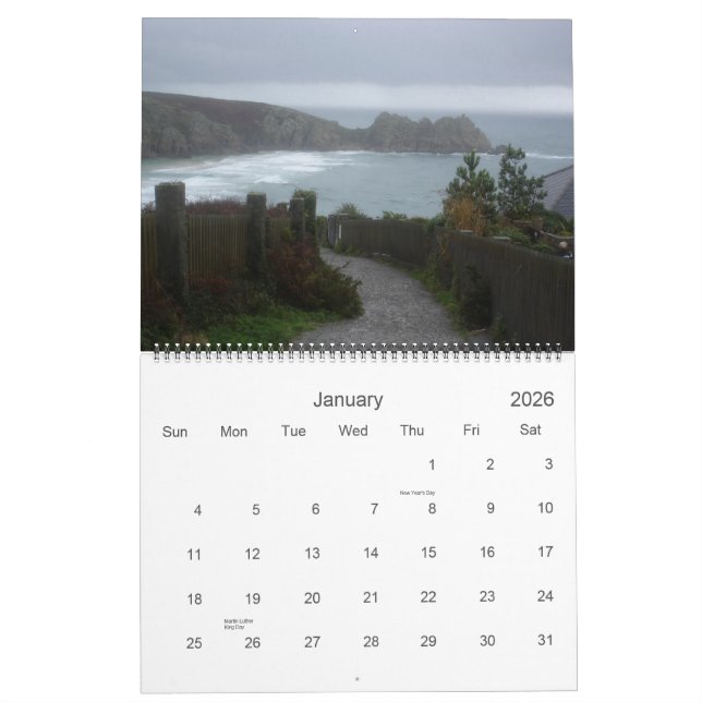 Snygg Cornwall Kalender (Jan 2026)
