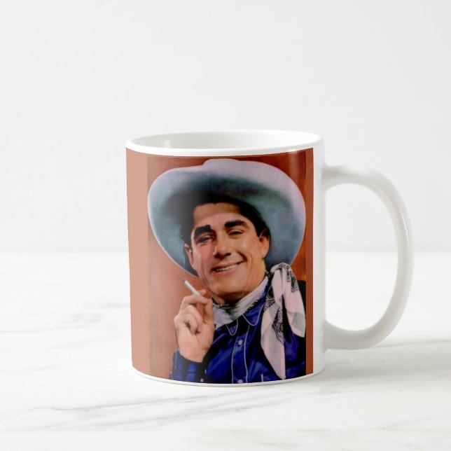snygg cowboy med cigarett kaffemugg (Höger)