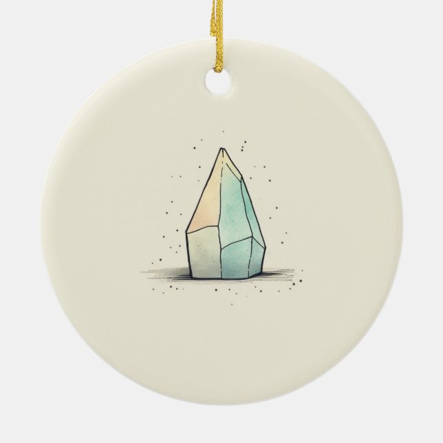 Snygg Crystal Tint Art Julgransprydnad Keramik (Baksidan)