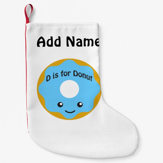 Snygg D är till Donut Liten Julstrumpa (Framsidan)