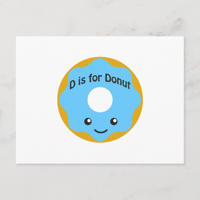 Snygg D är till Donut Vykort (Framsida)