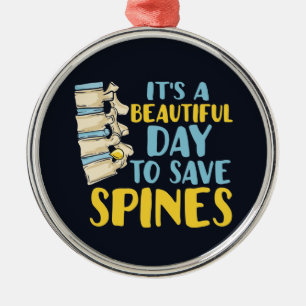 Snygg dag för Spara Rines Chiropractor Julgransprydnad Metall