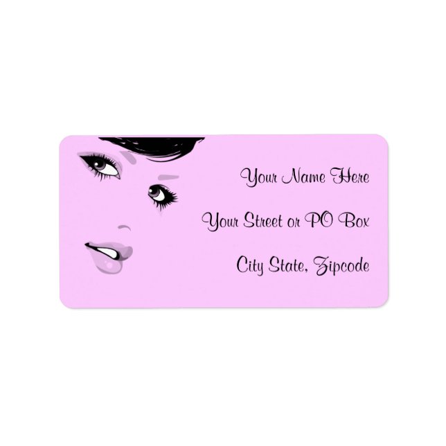Snygg Dam Adressetikett (Framsidan)