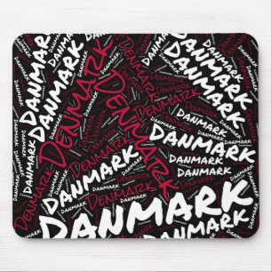 Snygg Danmark Flagga Färg Patriotic Musmatta