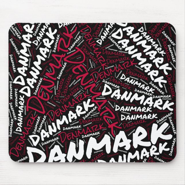 Snygg Danmark Flagga Färg Patriotic Musmatta (Framsidan)