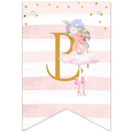 Snygg dansare för Ballerinas Baby Shower Vimplar