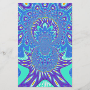 Snygg design av vektorkonst i cyan blue kaleidosco brevpapper