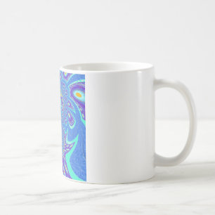 Snygg design av vektorkonst i cyan blue kaleidosco kaffemugg