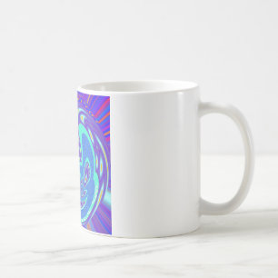 Snygg design av vektorkonst i cyan blue kaleidosco kaffemugg