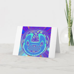 Snygg design av vektorkonst i cyan blue kaleidosco kort