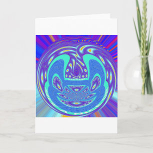 Snygg design av vektorkonst i cyan blue kaleidosco kort