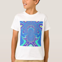 Snygg design av vektorkonst i cyan blue kaleidosco