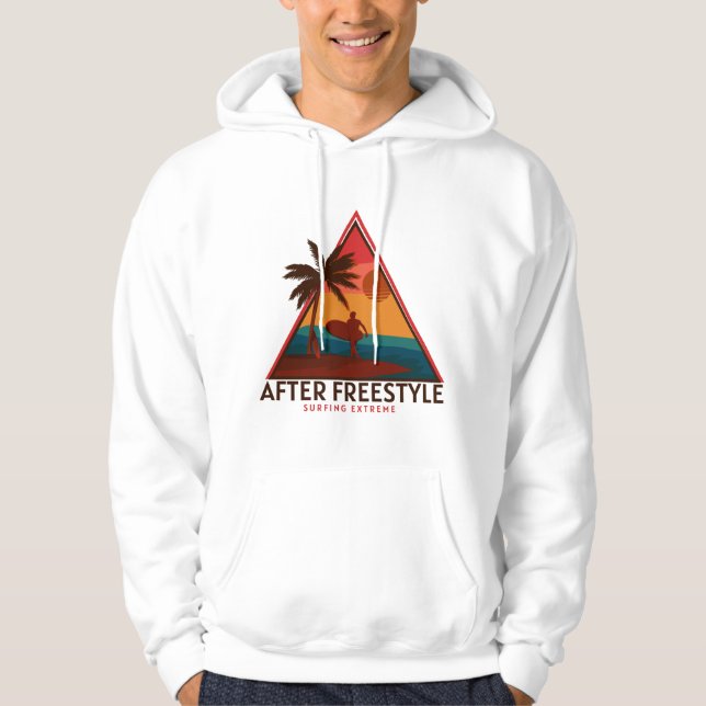 Snygg design efter Freestyle Retro Silhouette-Huva Hoodie (Framsida)