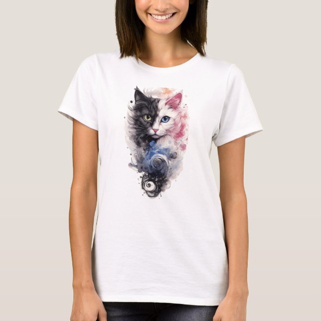 snygg design, Kattdjur T Shirt (Framsida)
