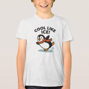 Snygg design med pingvin som åker skridskor t shirt