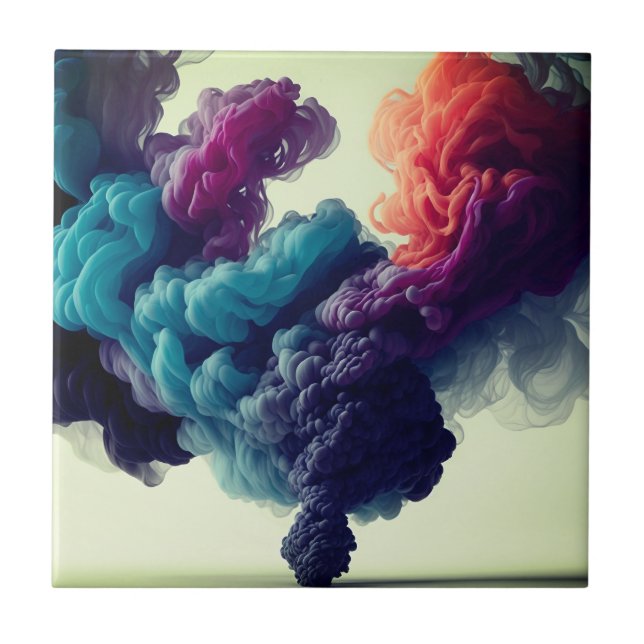 Snygg design rökeffekt modern kakelplatta (Framsidan)