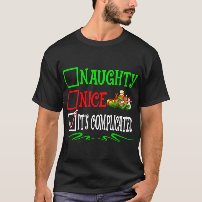 Snygg, det är komplicerad julklapp t shirt (Framsida)