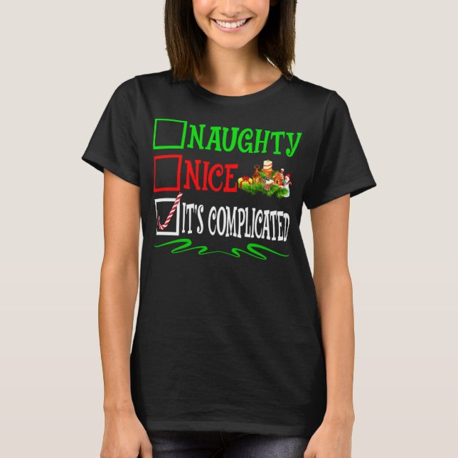 Snygg, det är komplicerad julklapp t shirt (Framsida)