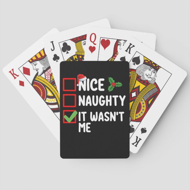Snygg, det var inte min jullistfamilj casinokort (Baksidan)