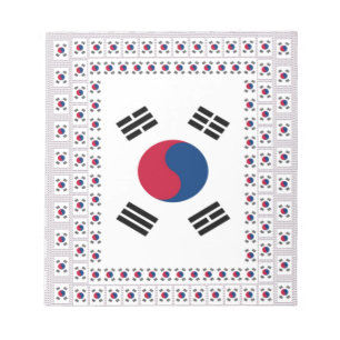 Snygg diagonal koreansk Flagga: en oändlig konst Anteckningsblock
