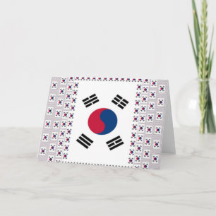 Snygg diagonal koreansk Flagga: en oändlig konst Kort