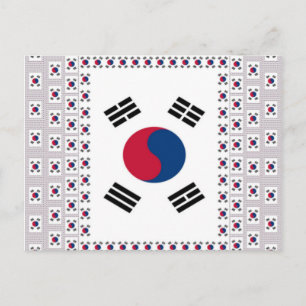 Snygg diagonal koreansk Flagga: en oändlig konst Vykort