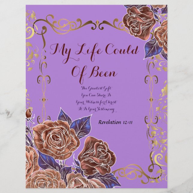 Snygg Dikt Mitt liv Dikt på Personlig Papper (Framsida)