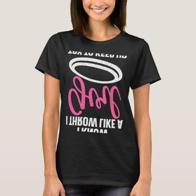Snygg discgolfdesign för kvinnor flickor discgolfa t shirt (Framsida)