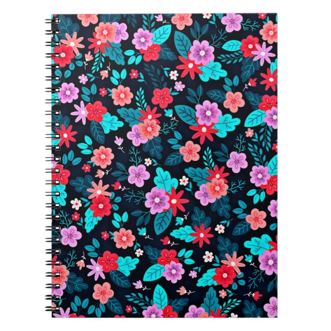 Snygg Ditsy-Blommigt - Background-56676 Anteckningsbok (Framsidan)