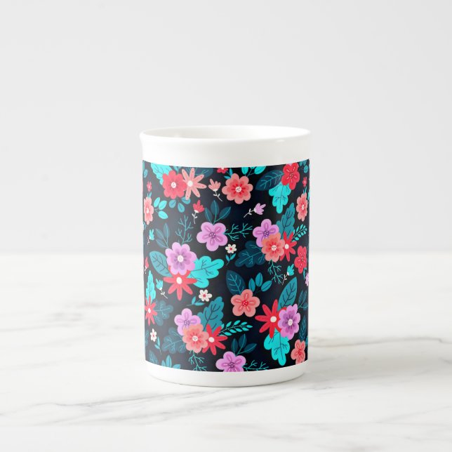 Snygg Ditsy-Blommigt - Background-56676 Benporslin Mugg (Framsidan)