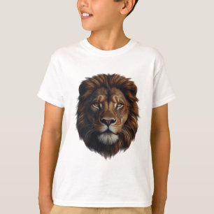 Snygg djungeldesign lejon på t-shirt-barn t shirt