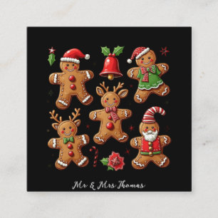 Snygg doft av Gingertea Cookies Festive Fyrkantigt Visitkort