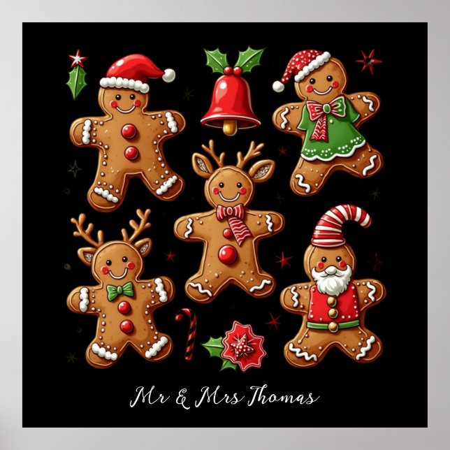 Snygg doft av Gingertea Cookies Festive Poster (Framsidan)
