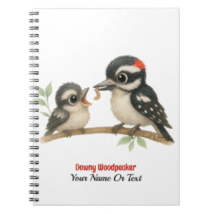 Snygg Downy Woodpecker Anteckningsbok