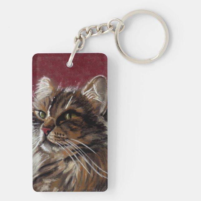 Snygg Dreamer - Maine Coon Cat Keychain (Baksidan)