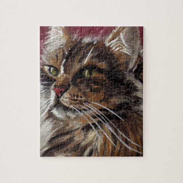 Snygg Dreamer - Maine Coon Cat Puzzle Pussel (Vertikal)