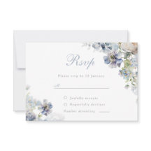 Snygg Dusty Blåa blommor Elegant bröllop