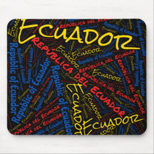 Snygg Ecuador Flagga Färg Patriotic Musmatta