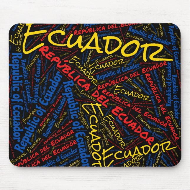 Snygg Ecuador Flagga Färg Patriotic Musmatta (Framsidan)