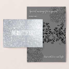 Snygg Elegance Folierat Kort