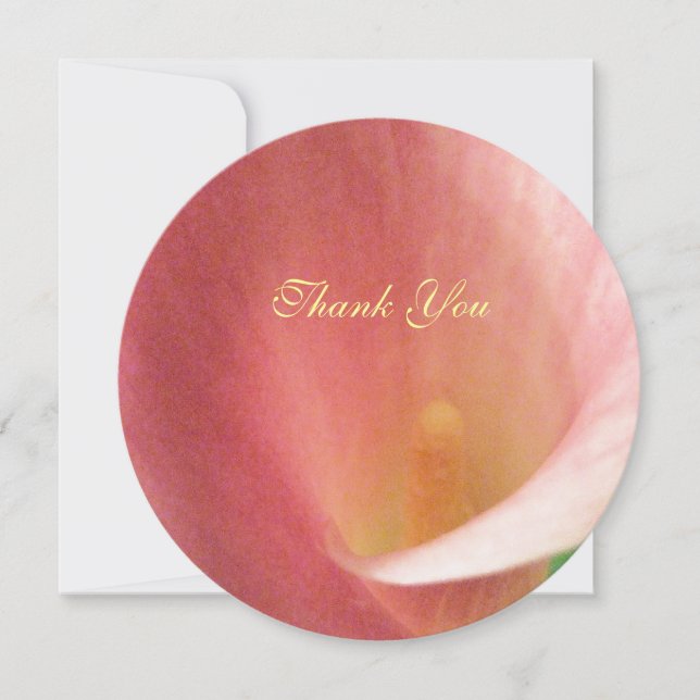 Snygg Elegant Cala Lily Bröllop Tack (Framsida)