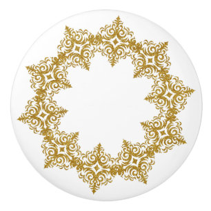 Snygg Elegant Guld Diadem-design Knopp