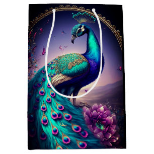 Snygg Elegant Peacock Bird Wildlife Art
