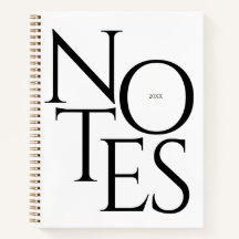 Snygg Elegant Typografi Anteckningar Svart och Vit