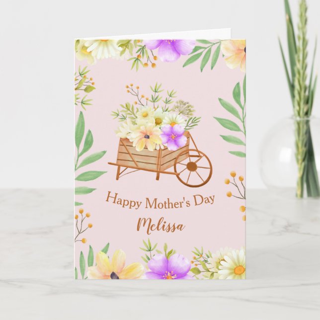 Snygg Elegant  Wildblommor Mors dag Kort (Framsida)