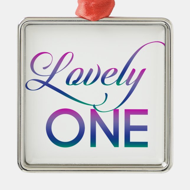 Snygg en julgransprydnad metall (Framsidan)