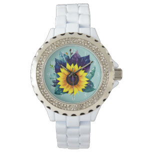Snygg engångsolrosblomma armbandsur