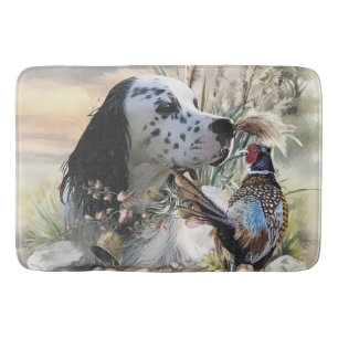 Snygg engelsk bokstav med fasan, Art Badrumsmatta