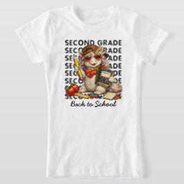 Snygg enhörning andra klass tillbaka till skolan g t shirt