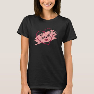 Snygg enkel Avslappnad Kärlek till resegrafik T Shirt